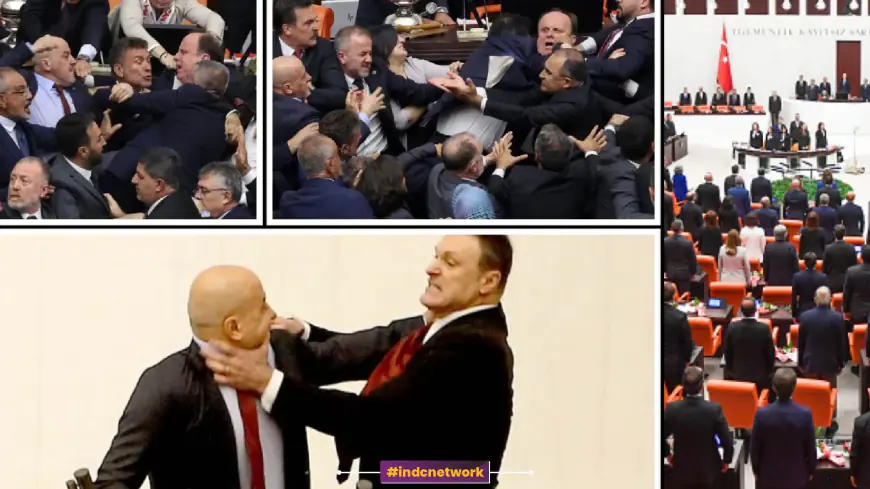 Fierce fighting broke out in Turkish parliament, video of blood-soaked Speaker's stairs goes viral