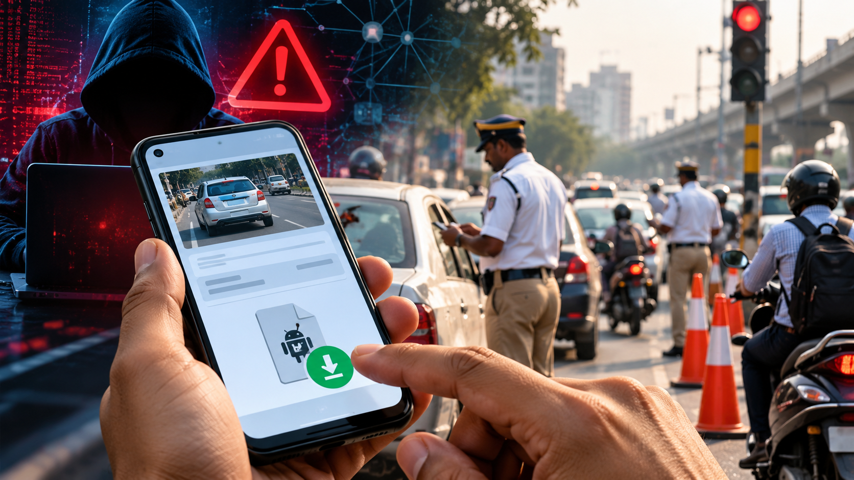 Traffic Challan के नाम पर भेजी जा रही APK फाइल, एक क्लिक से खाली हो सकता है बैंक अकाउंट